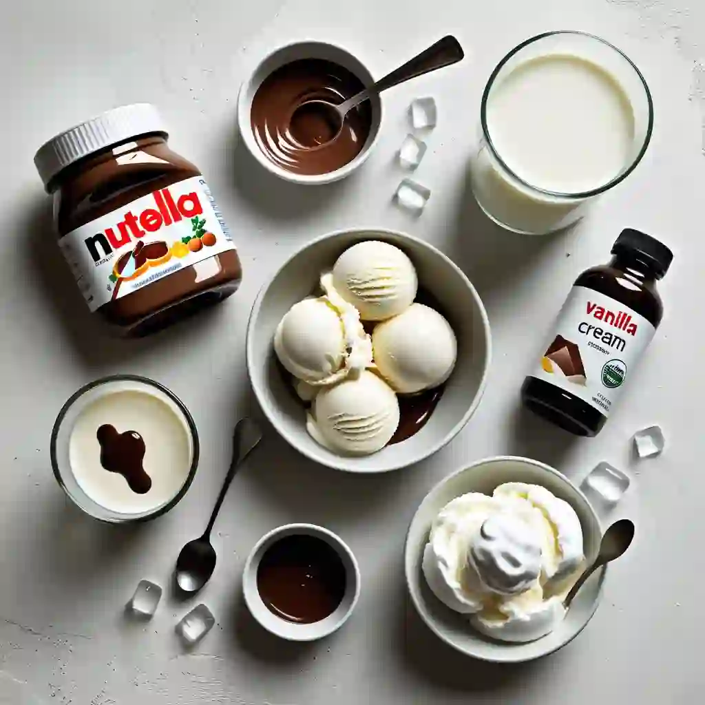 Ingredients Nutella milkshake