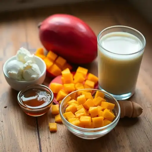 ingredients of mango milkshake