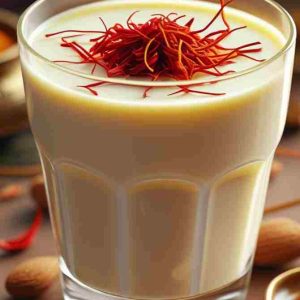 Saffron Almond Milk- A Creamy Indian Delight